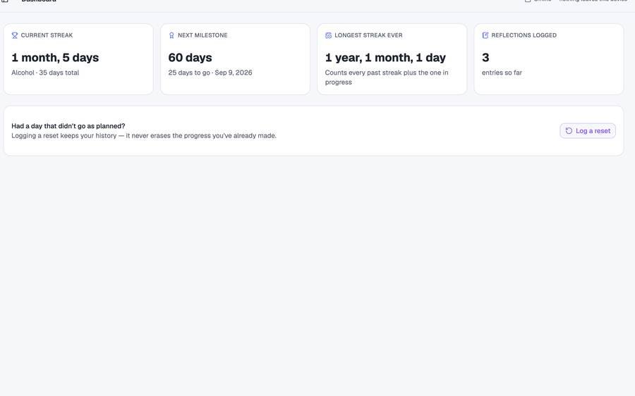 Faith-Based Recovery Tracker screenshot