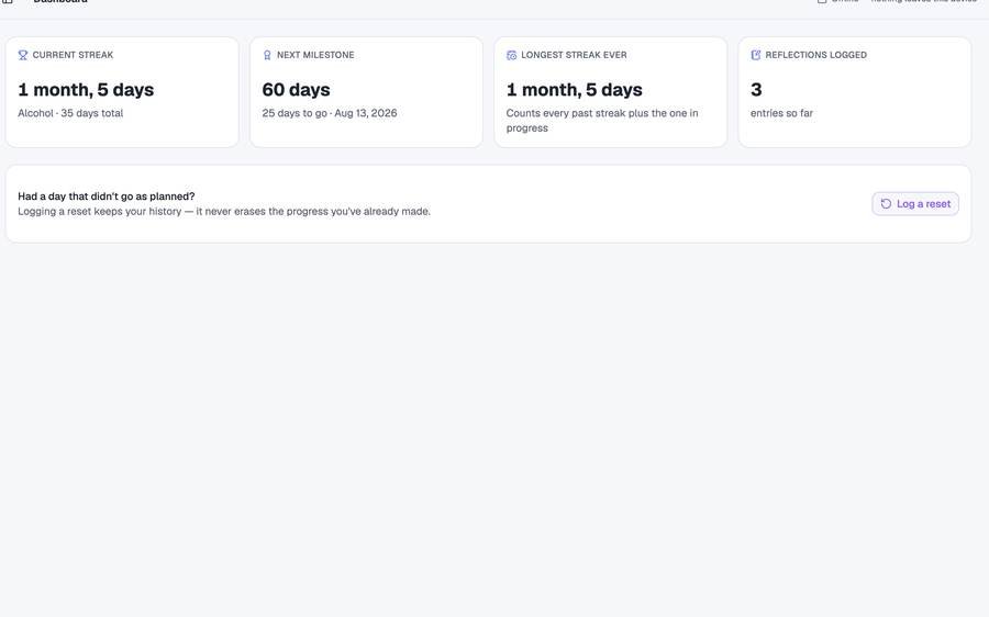 Sobriety & Recovery Tracker screenshot